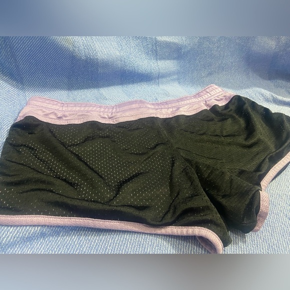 Nike Women's Black and Purple Athletic Shorts - Picture 5 of 6